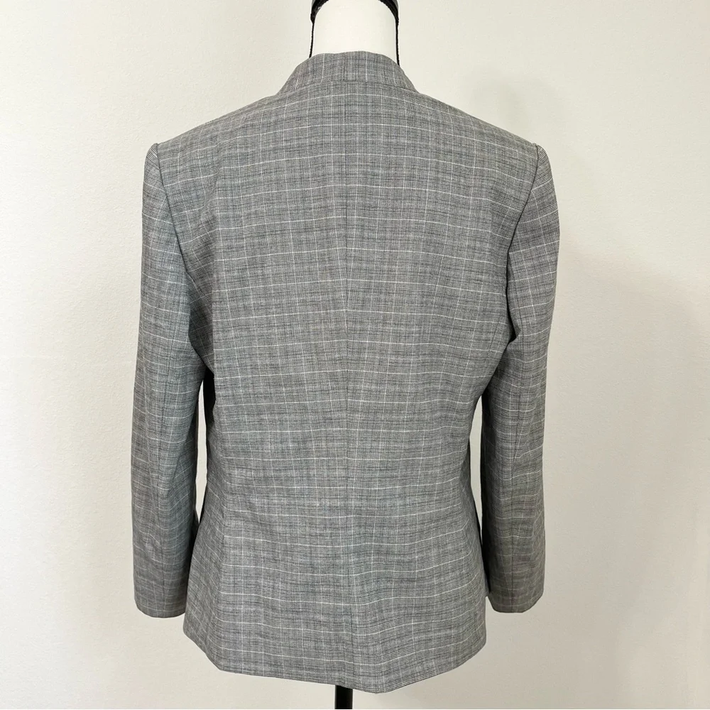 Banana Republic Factory Gray Plaid Blazer Jacket in Size 10